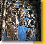 Chapelle Notre Dame de B&eacute;tharram - La sainte Famille - D&eacute;tail du retable 