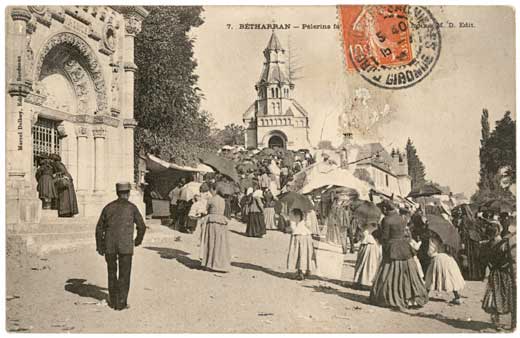 Lestelle Betharram - Cartes postales anciennes - Calvaire - Procession - Ie et IIe stations