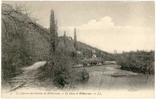Lestelle Betharram - Cartes postales anciennes - Le Gave de Pau - La Chemin des Grottes
