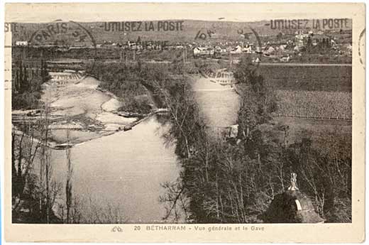 Lestelle Betharram - Cartes postales anciennes - Le Gave de Pau - Vue g&eacute;narale et le Gave