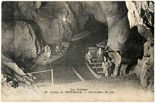 Lestelle Betharram - Cartes postales anciennes - Les Grottes - D&eacute;barcad&egrave;re du Lac