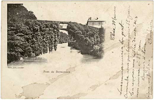 Lestelle Betharram - Cartes postales anciennes - Le vieux pont - Carte d'avant 1900