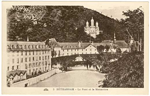 Lestelle Betharram - Cartes postales anciennes - Le vieux pont - Le Pont et le Monast&egrave;re