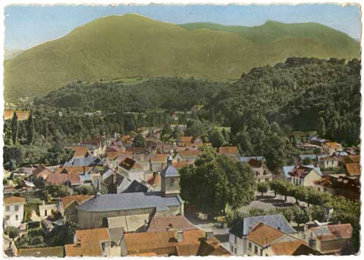 Lestelle Betharram - Cartes postales anciennes - Vue a&eacute;riennes - En avoion au dessus de Lestelle B&eacute;tharram