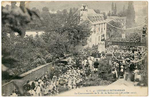Lestelle Betharram - Cartes postales anciennes - Le village - Couronnement de Notre Dame de B&eacute;tharram le 28 juillet 1912