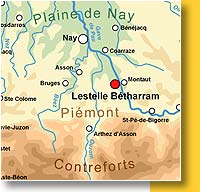 Carte physique de la La region de Nay