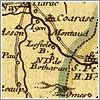Cartes anciennes de Lestelle Bétharram - La carte du Béarn
